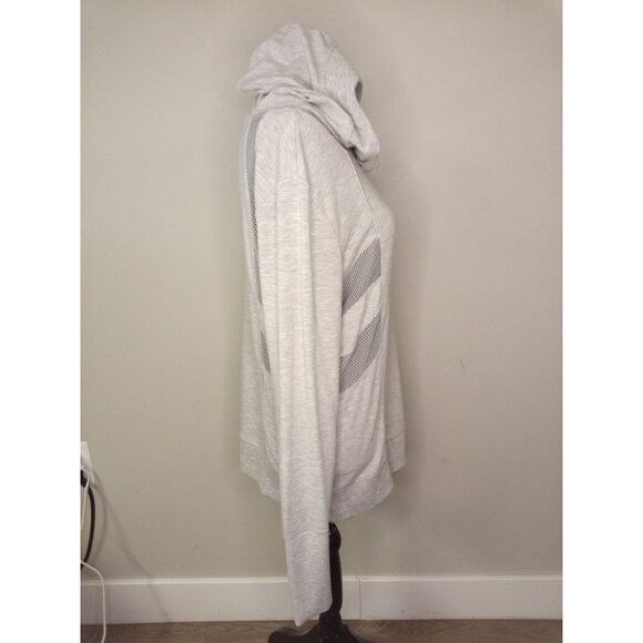 Women's Gray Yogalicious Mesh Hoodie Size Large - Picture 4 of 5